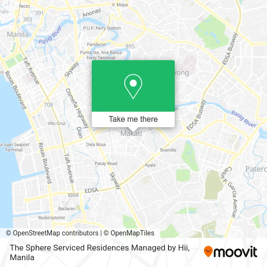 The Sphere Serviced Residences Managed by Hii map