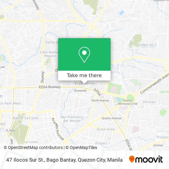 47 Ilocos Sur St., Bago Bantay, Quezon City map