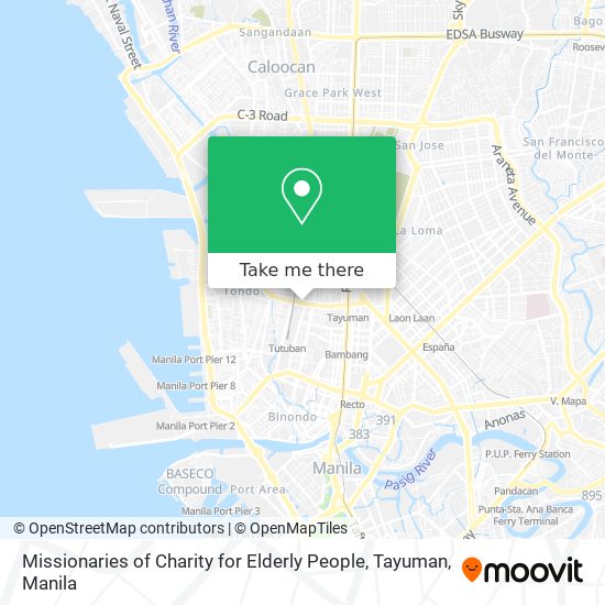 Missionaries of Charity for Elderly People, Tayuman map