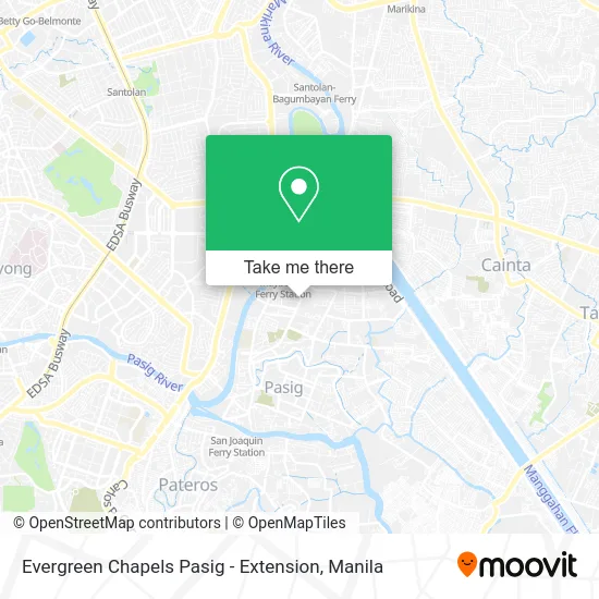 Evergreen Chapels Pasig - Extension map