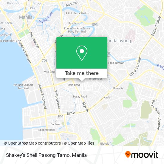 Shakey's Shell Pasong Tamo map