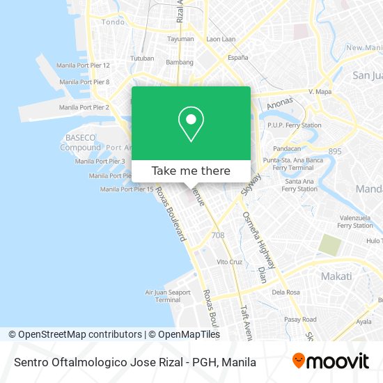 Sentro Oftalmologico Jose Rizal - PGH map