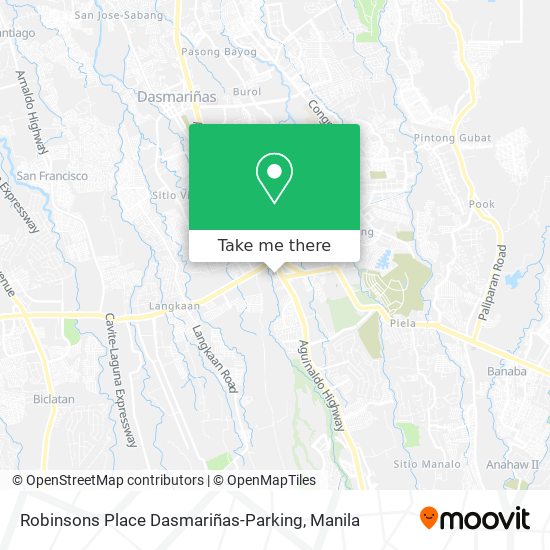 Robinsons Place Dasmariñas-Parking map