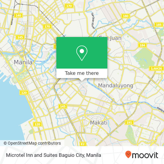 Microtel Inn and Suites Baguio City map
