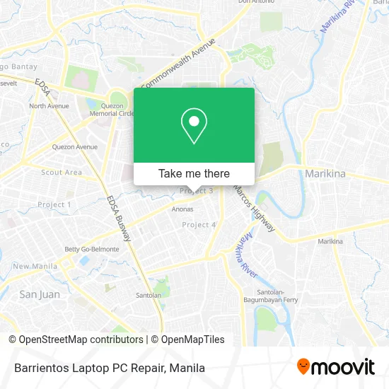 Barrientos Laptop PC Repair map