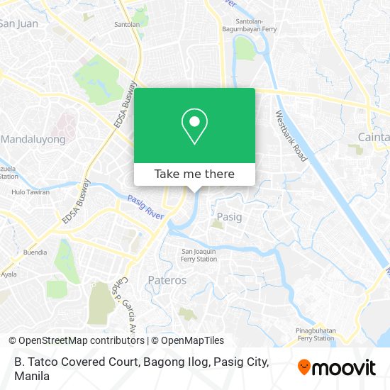 B. Tatco Covered Court, Bagong Ilog, Pasig City map