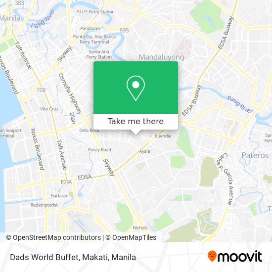 Dads World Buffet, Makati map