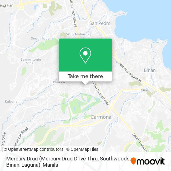 Mercury Drug (Mercury Drug Drive Thru, Southwoods, Binan, Laguna) map