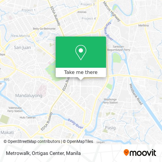 Metrowalk, Ortigas Center map