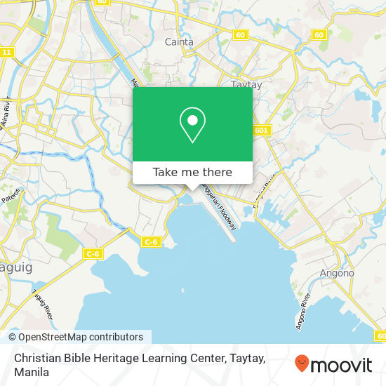 Christian Bible Heritage Learning Center, Taytay map