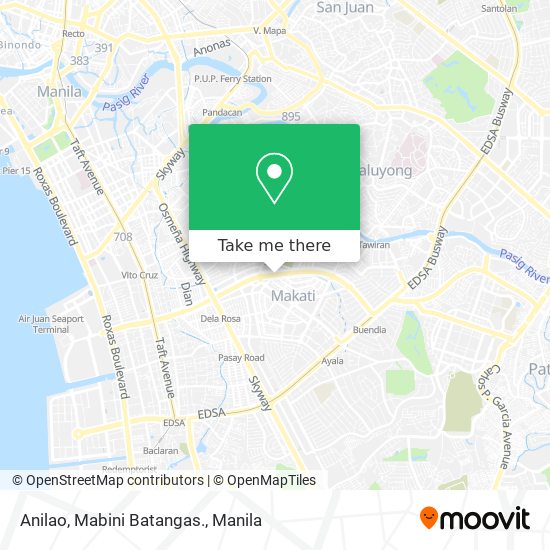 Anilao, Mabini Batangas. map