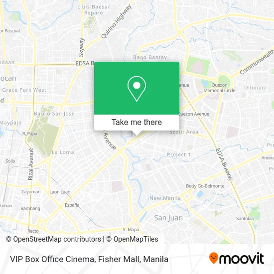 VIP Box Office Cinema, Fisher Mall map