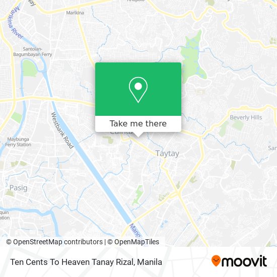 Ten Cents To Heaven Tanay Rizal map