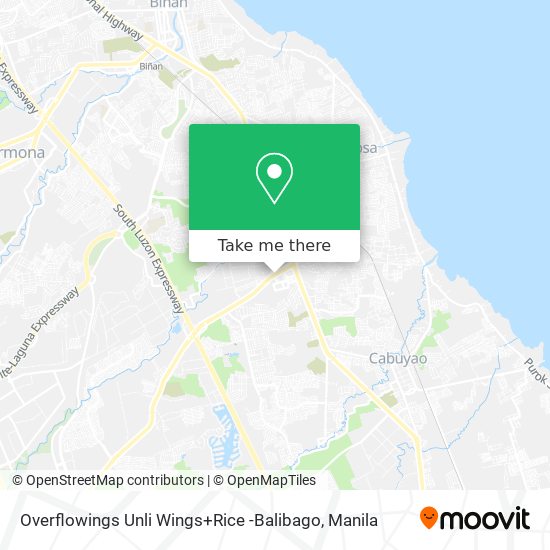 Overflowings Unli Wings+Rice -Balibago map