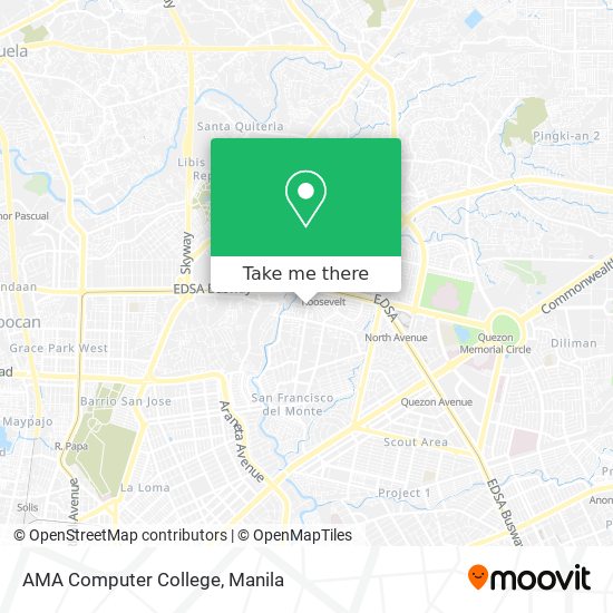 AMA Computer College map