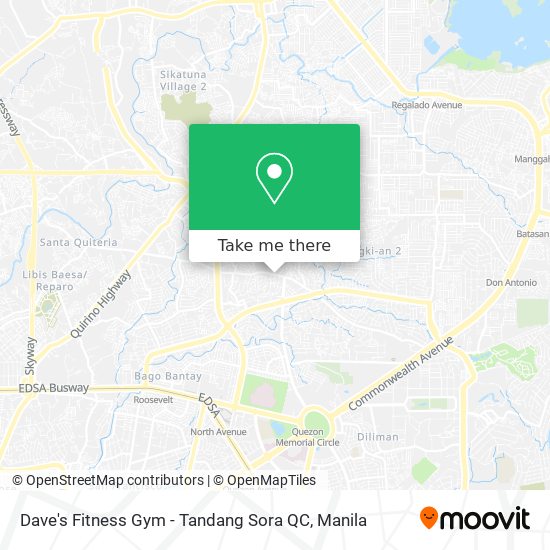 Dave's Fitness Gym - Tandang Sora QC map