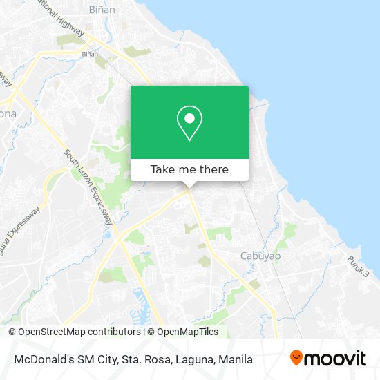 McDonald's SM City, Sta. Rosa, Laguna map