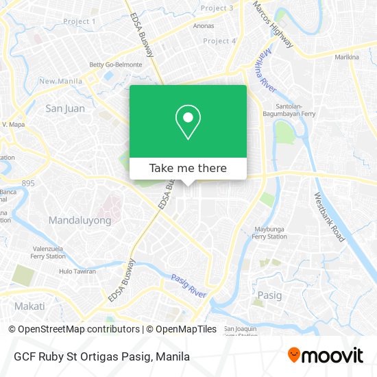 GCF Ruby St Ortigas Pasig map