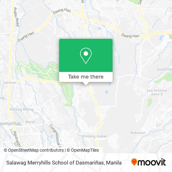 Salawag Merryhills School of Dasmariñas map