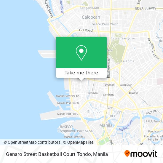 Genaro Street Basketball Court Tondo map