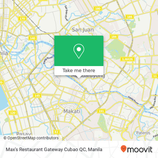 Max's Restaurant Gateway Cubao QC map