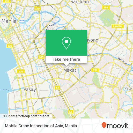 Mobile Crane Inspection of Asia map