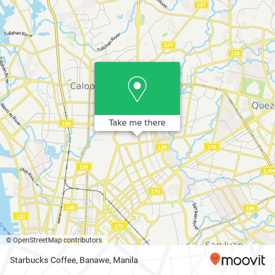 Starbucks Coffee, Banawe map