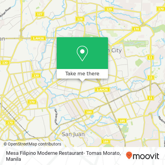 Mesa Filipino Moderne Restaurant- Tomas Morato map