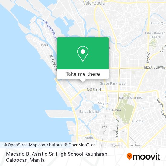 Macario B. Asistio Sr. High School Kaunlaran Caloocan map