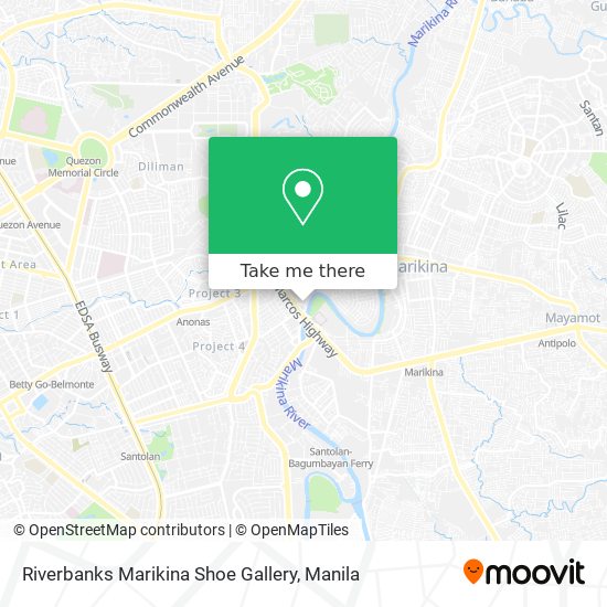 Riverbanks Marikina Shoe Gallery map