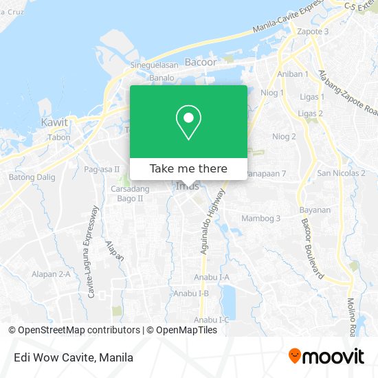 Edi Wow Cavite map