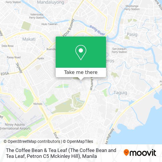 The Coffee Bean & Tea Leaf (The Coffee Bean and Tea Leaf, Petron C5 Mckinley Hill) map