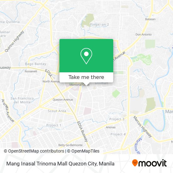 Mang Inasal Trinoma Mall Quezon City map