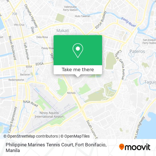 Philippine Marines Tennis Court, Fort Bonifacio map