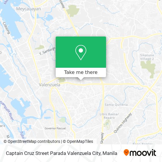 Captain Cruz Street Parada Valenzuela City map