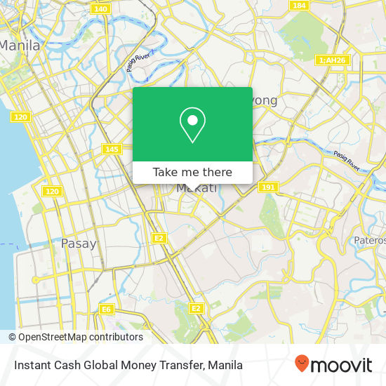 Instant Cash Global Money Transfer map