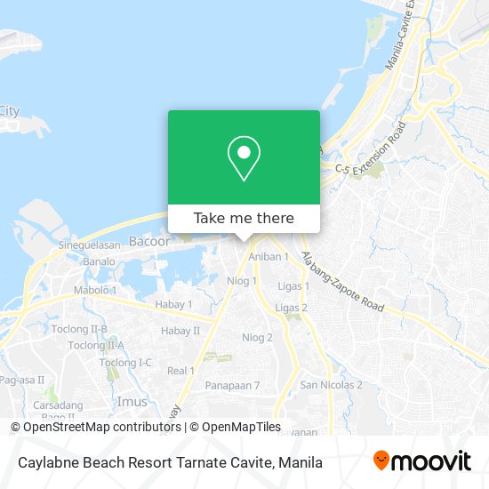 Caylabne Beach Resort Tarnate Cavite map