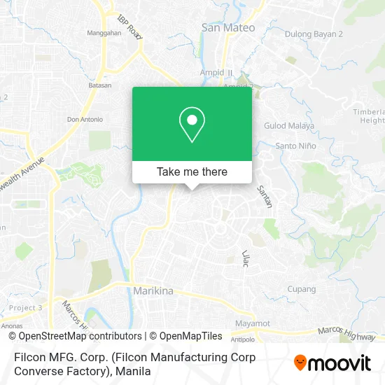 Filcon MFG. Corp. (Filcon Manufacturing Corp Converse Factory) map