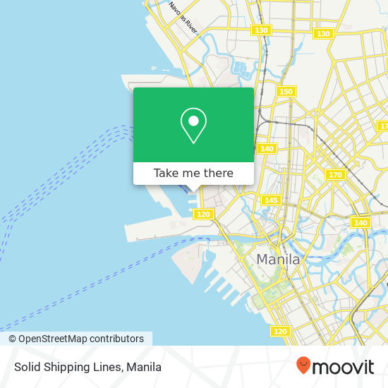 Solid Shipping Lines map