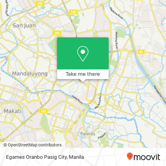 Egames Oranbo Pasig City map