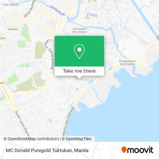 MC Donald Puregold Tuktukan map