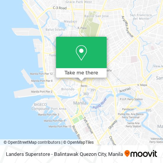 Landers Superstore - Balintawak Quezon City map