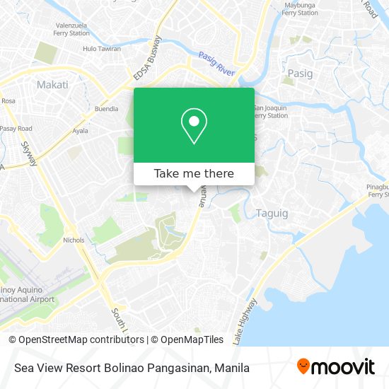 Sea View Resort Bolinao Pangasinan map