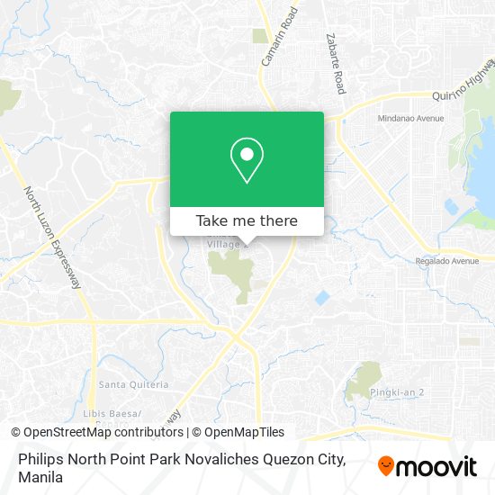 Philips North Point Park Novaliches Quezon City map