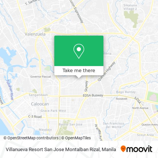 Villanueva Resort San Jose Montalban Rizal map