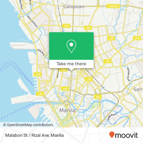 Malabon St / Rizal Ave map