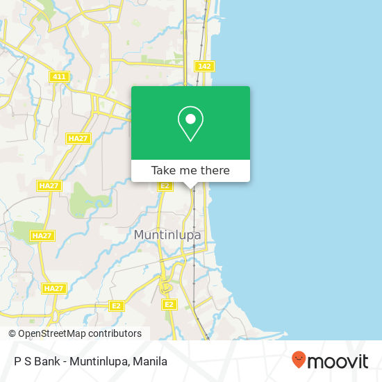 P S Bank - Muntinlupa map