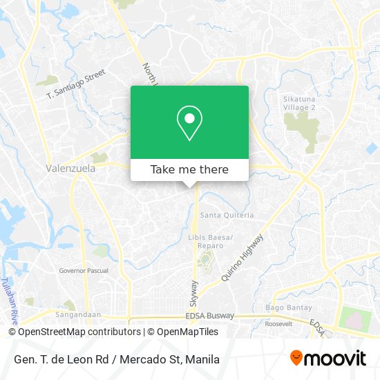 Gen. T. de Leon Rd / Mercado St map