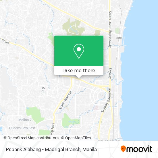 Psbank Alabang - Madrigal Branch map