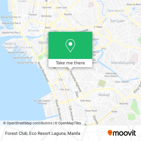 Forest Club, Eco Resort Laguna map